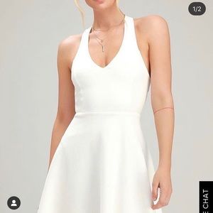 Lulus white shirt dress